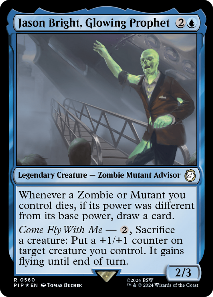 Jason Bright, Glowing Prophet (Surge Foil) [Fallout] | Exor Games Truro