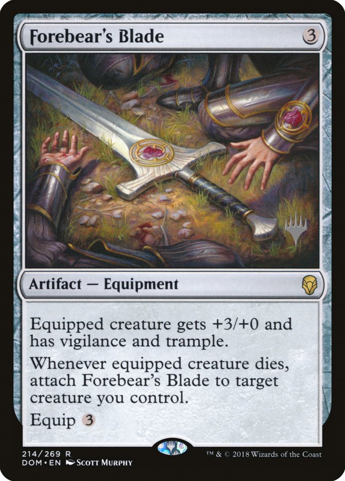 Forebear's Blade (Promo Pack) [Dominaria Promos] | Exor Games Truro