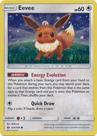 Eevee (101/149) (Cosmos Holo) [Sun & Moon: Base Set] | Exor Games Truro