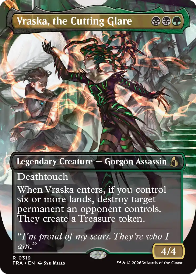 Vraska, the Cutting Glare (Borderless) [Reality Fracture] | Exor Games Truro