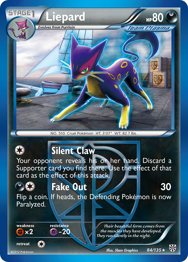 Liepard (84/135) [Black & White: Plasma Storm] | Exor Games Truro