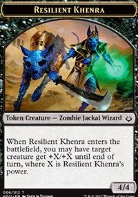 Resilient Khenra // Zombie Double-Sided Token [Hour of Devastation Tokens] | Exor Games Truro