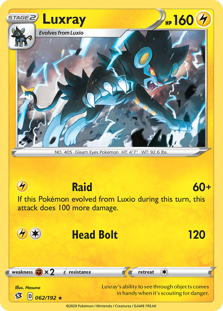 Luxray (062/192) (Theme Deck Exclusive) [Sword & Shield: Rebel Clash] | Exor Games Truro