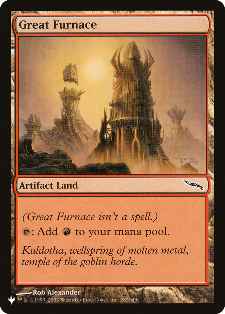 Great Furnace (MRD) [The List] | Exor Games Truro