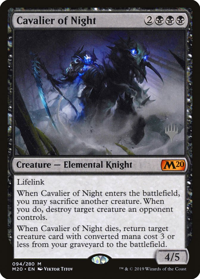 Cavalier of Night (Promo Pack) [Core Set 2020 Promos] | Exor Games Truro