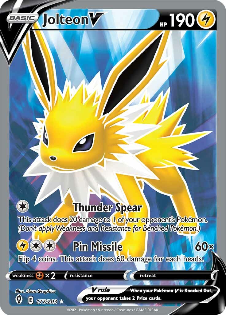 Jolteon V (177/203) [Sword & Shield: Evolving Skies] | Exor Games Truro