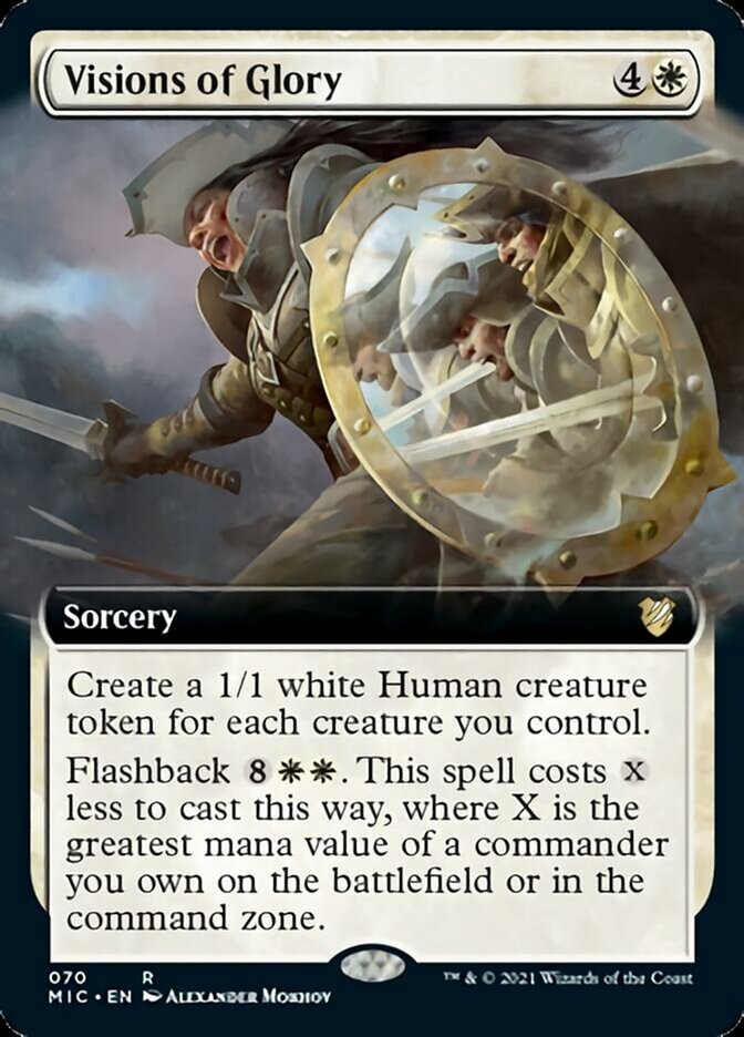 Visions of Glory (Extended Art) [Innistrad: Midnight Hunt Commander] | Exor Games Truro