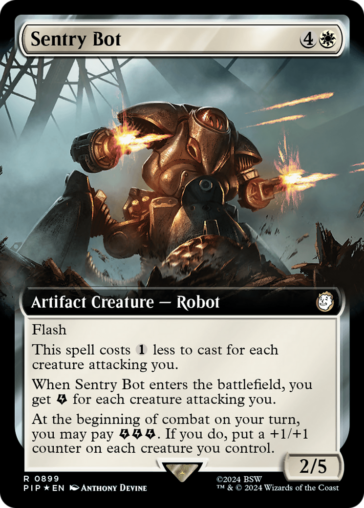 Sentry Bot (Extended Art) (Surge Foil) [Fallout] | Exor Games Truro