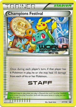 Champions Festival 2016 Staff (XY176) [XY: Black Star Promos] | Exor Games Truro