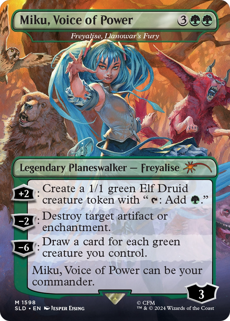 Miku, Voice of Power - Freyalise, Llanowar's Fury [Secret Lair Drop Series] | Exor Games Truro