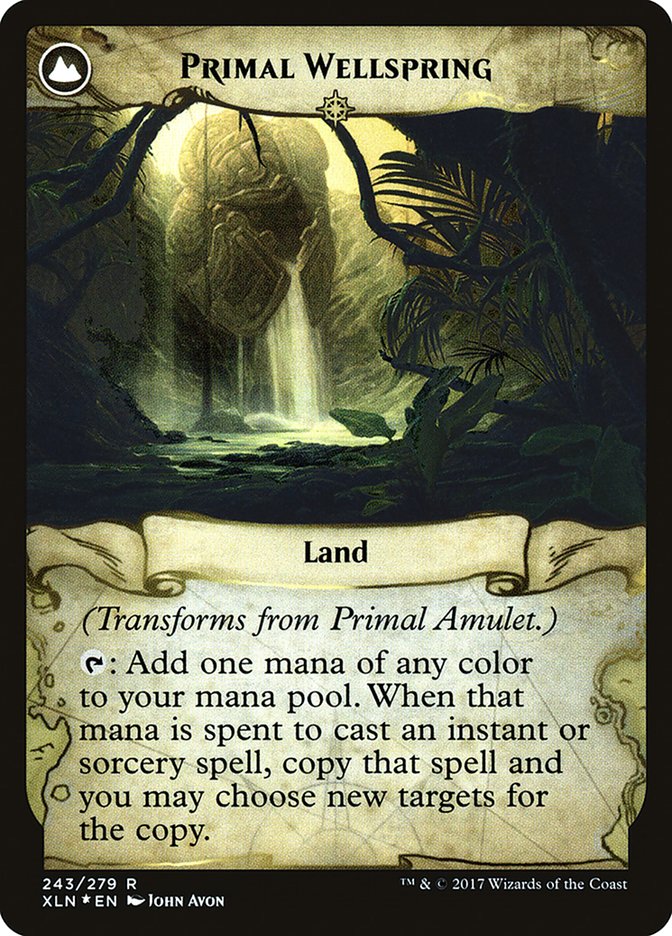 Primal Amulet // Primal Wellspring [Ixalan Prerelease Promos] | Exor Games Truro