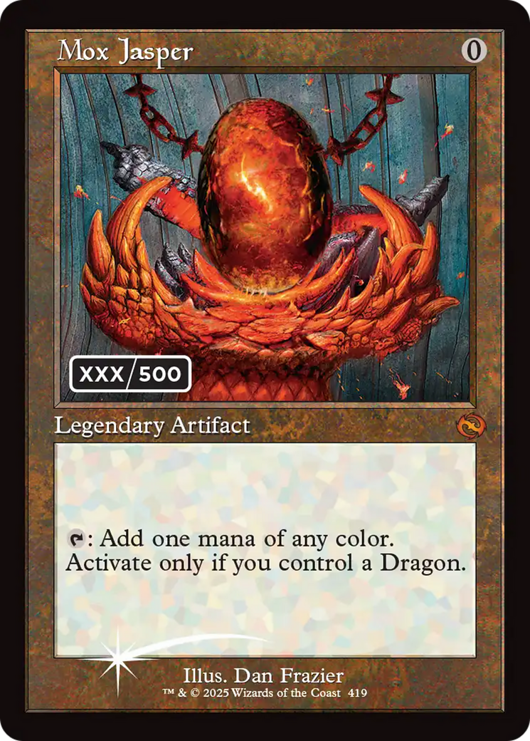 Mox Jasper (Serial Numbered) [Tarkir: Dragonstorm] | Exor Games Truro