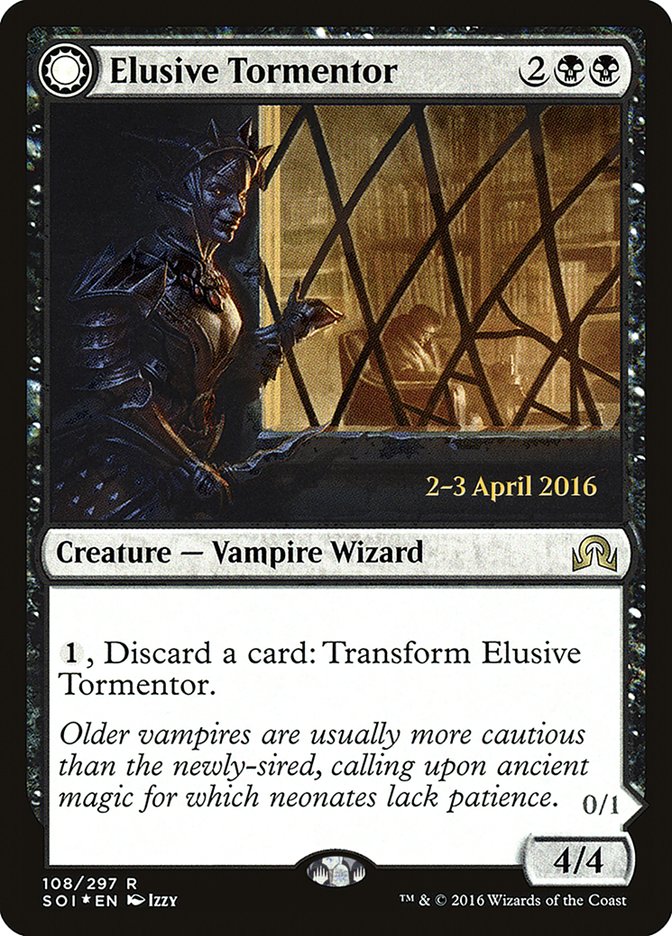 Elusive Tormentor // Insidious Mist [Shadows over Innistrad Prerelease Promos] | Exor Games Truro