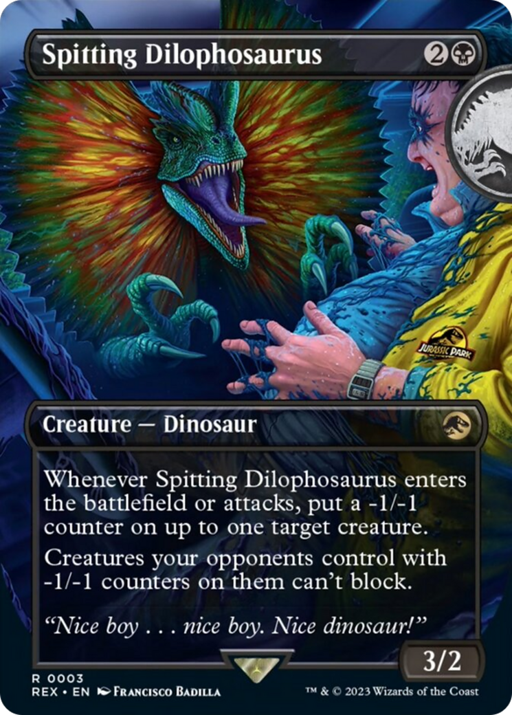 Spitting Dilophosaurus (Borderless) [Jurassic World Collection] | Exor Games Truro