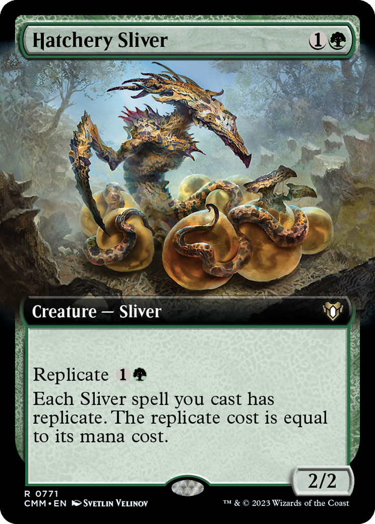 Hatchery Sliver (Extended Art) [Commander Masters] | Exor Games Truro