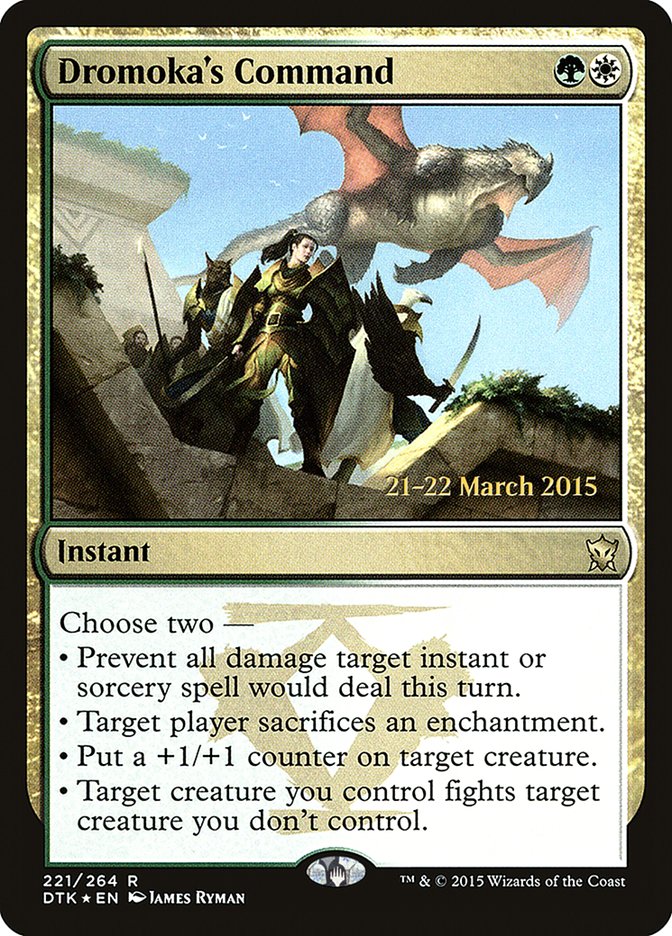 Dromoka's Command [Dragons of Tarkir Prerelease Promos] | Exor Games Truro