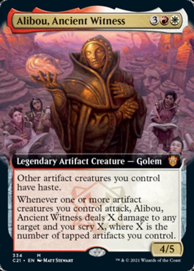 Alibou, Ancient Witness (Extended Art) [Commander 2021] | Exor Games Truro