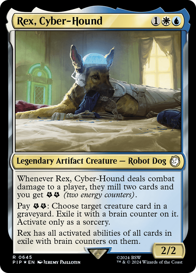 Rex, Cyber-Hound (Surge Foil) [Fallout] | Exor Games Truro