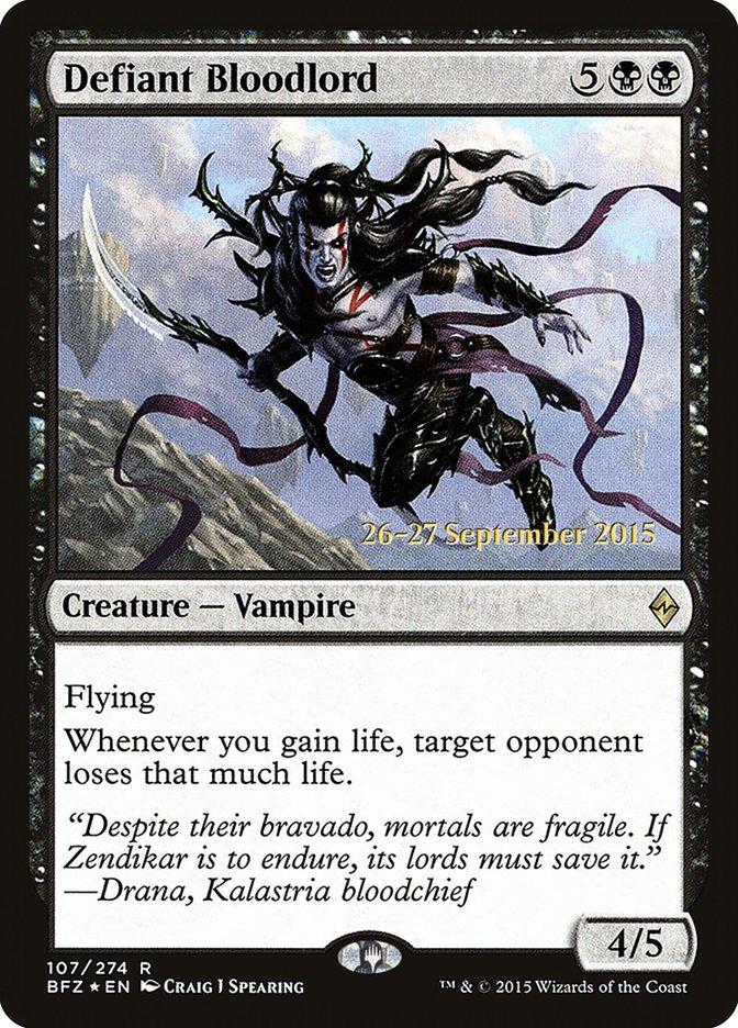 Defiant Bloodlord [Battle for Zendikar Prerelease Promos] | Exor Games Truro