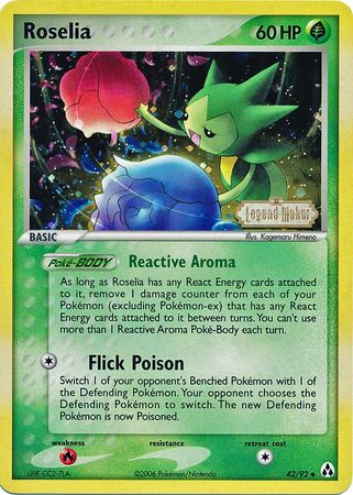 Roselia (42/92) (Stamped) [EX: Legend Maker] | Exor Games Truro
