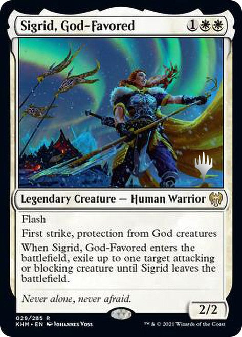 Sigrid, God-Favored (Promo Pack) [Kaldheim Promos] | Exor Games Truro