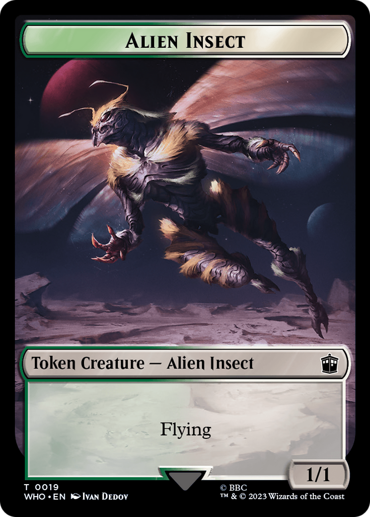 Copy // Alien Insect Double-Sided Token [Doctor Who Tokens] | Exor Games Truro