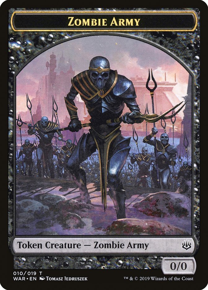 Zombie Army Token (010/019) [War of the Spark Tokens] | Exor Games Truro