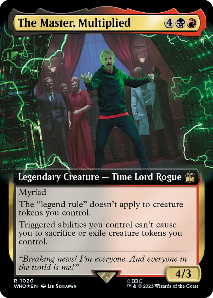 The Master, Multiplied (Extended Art) (Surge Foil) [Doctor Who] | Exor Games Truro