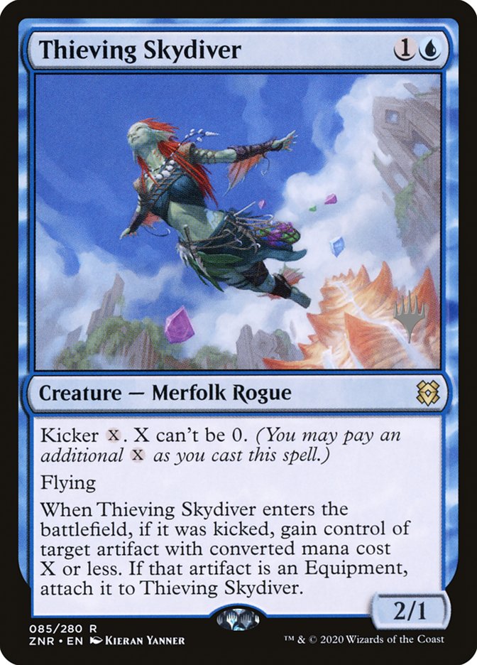 Thieving Skydiver (Promo Pack) [Zendikar Rising Promos] | Exor Games Truro