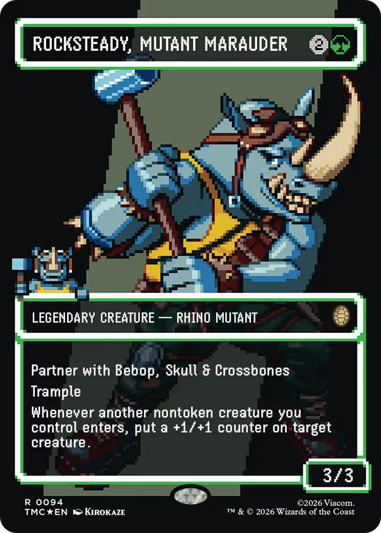 Rocksteady, Mutant Marauder (Borderless) (Surge Foil) [Teenage Mutant Ninja Turtles Commander] | Exor Games Truro