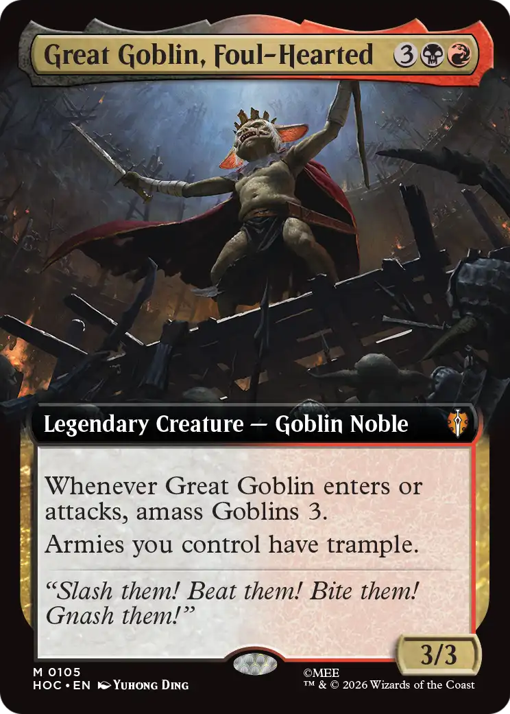 Great Goblin, Foul-Hearted (Extended Art) [The Hobbit: Eternal-Legal] | Exor Games Truro