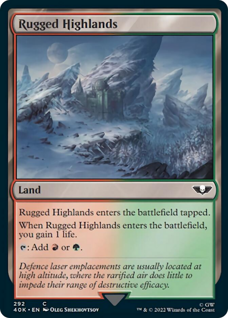 Rugged Highlands (Surge Foil) [Warhammer 40,000] | Exor Games Truro