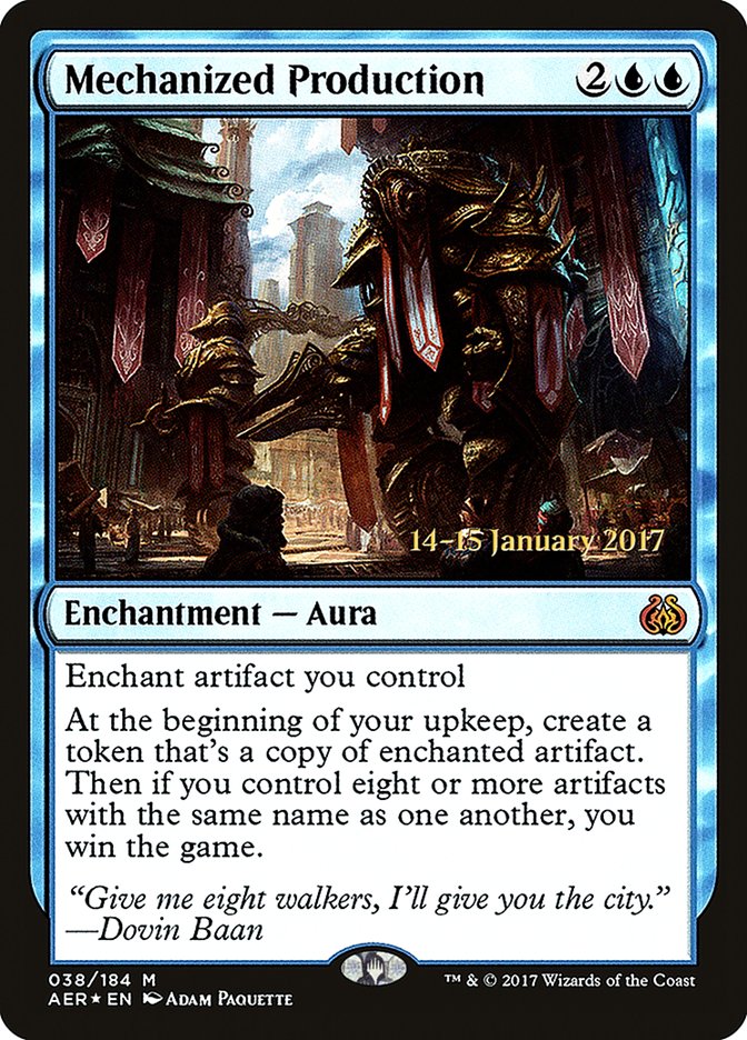 Mechanized Production [Aether Revolt Prerelease Promos] | Exor Games Truro