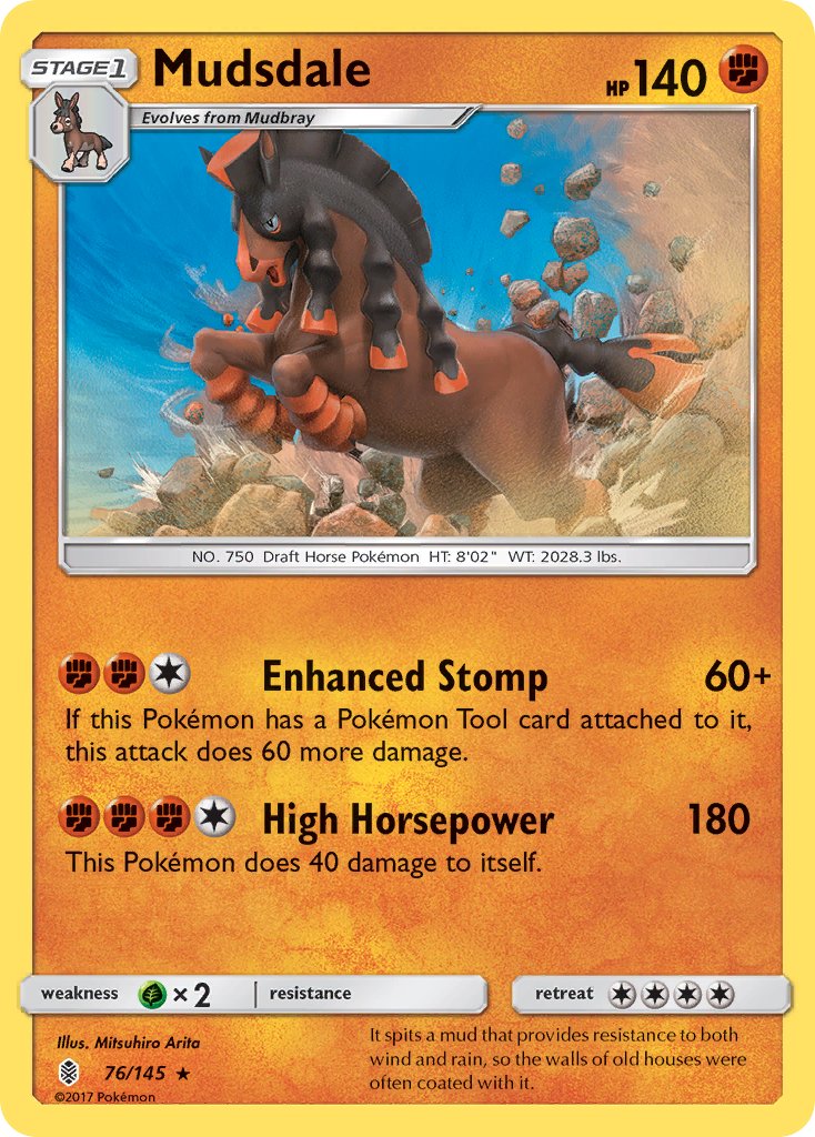 Mudsdale (76/145) (Prerelease Kit Exclusive) (Theme Deck Exclusive) [Sun & Moon: Guardians Rising] | Exor Games Truro