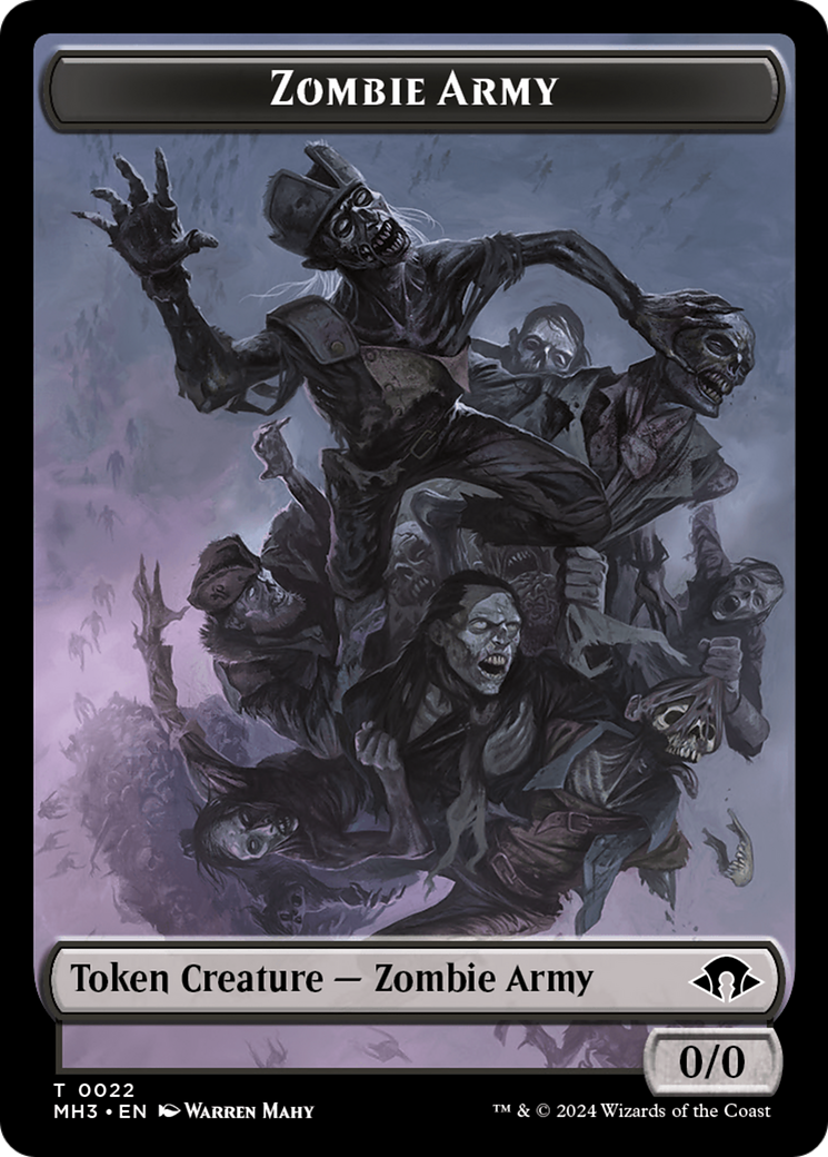 Phyrexian Germ // Zombie Army Double-Sided Token [Modern Horizons 3 Tokens] | Exor Games Truro