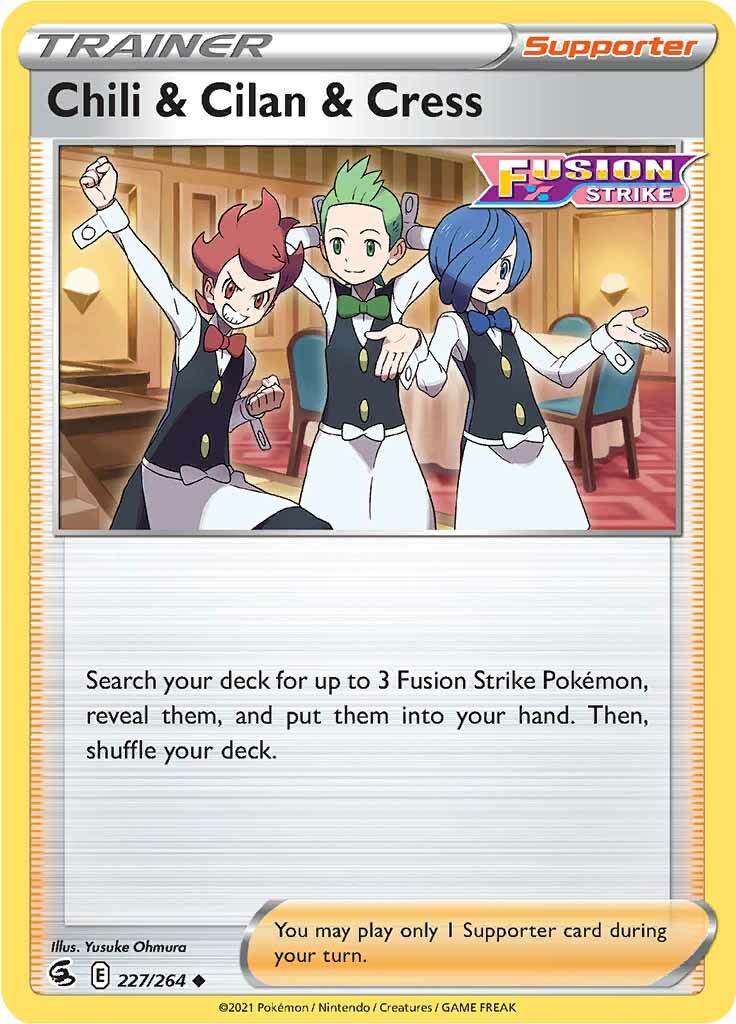 Chili & Cilan & Cress (227/264) [Sword & Shield: Fusion Strike] | Exor Games Truro