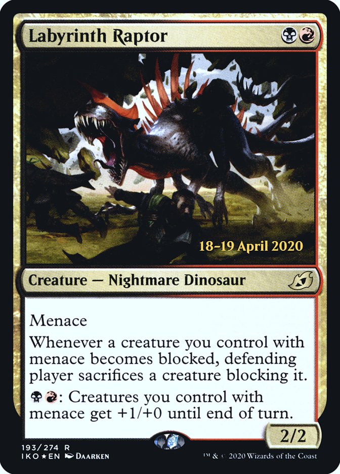 Labyrinth Raptor [Ikoria: Lair of Behemoths Prerelease Promos] | Exor Games Truro
