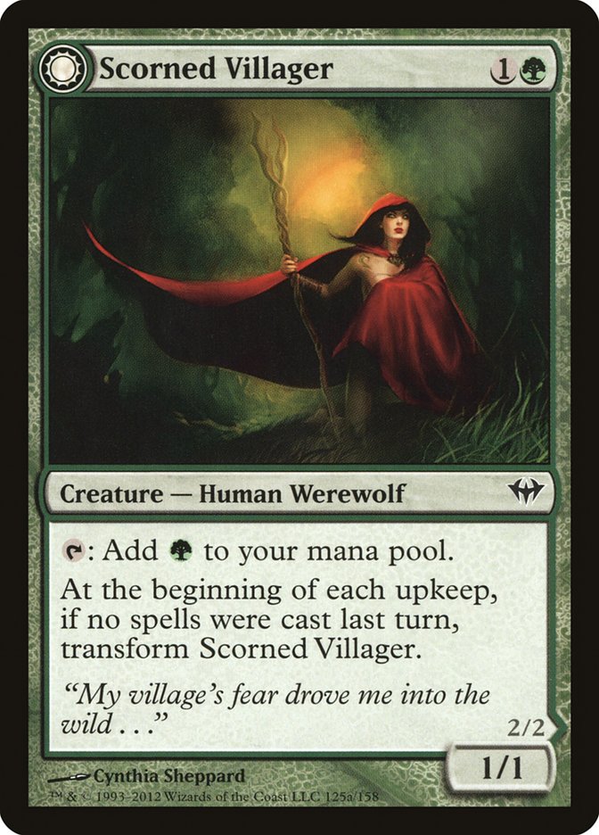 Scorned Villager // Moonscarred Werewolf [Dark Ascension] | Exor Games Truro