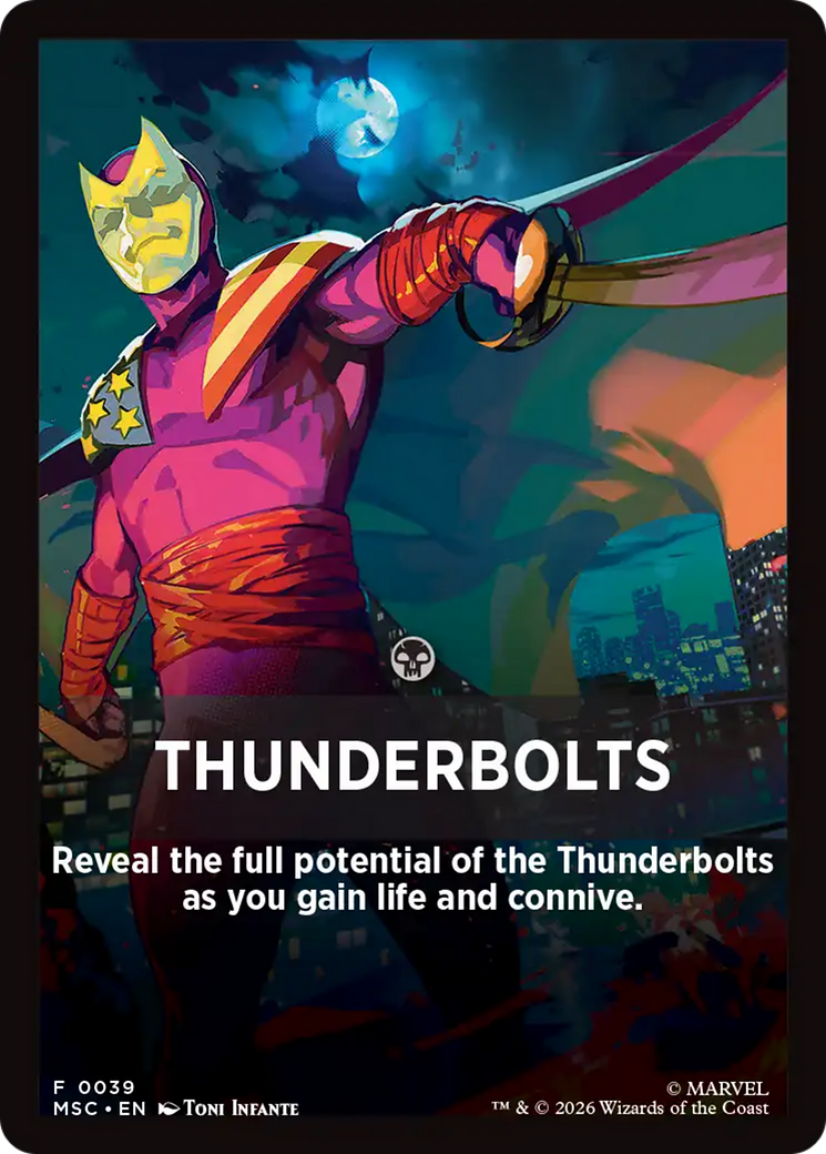 Thunderbolts Theme Card [Marvel Super Heroes Commander] | Exor Games Truro