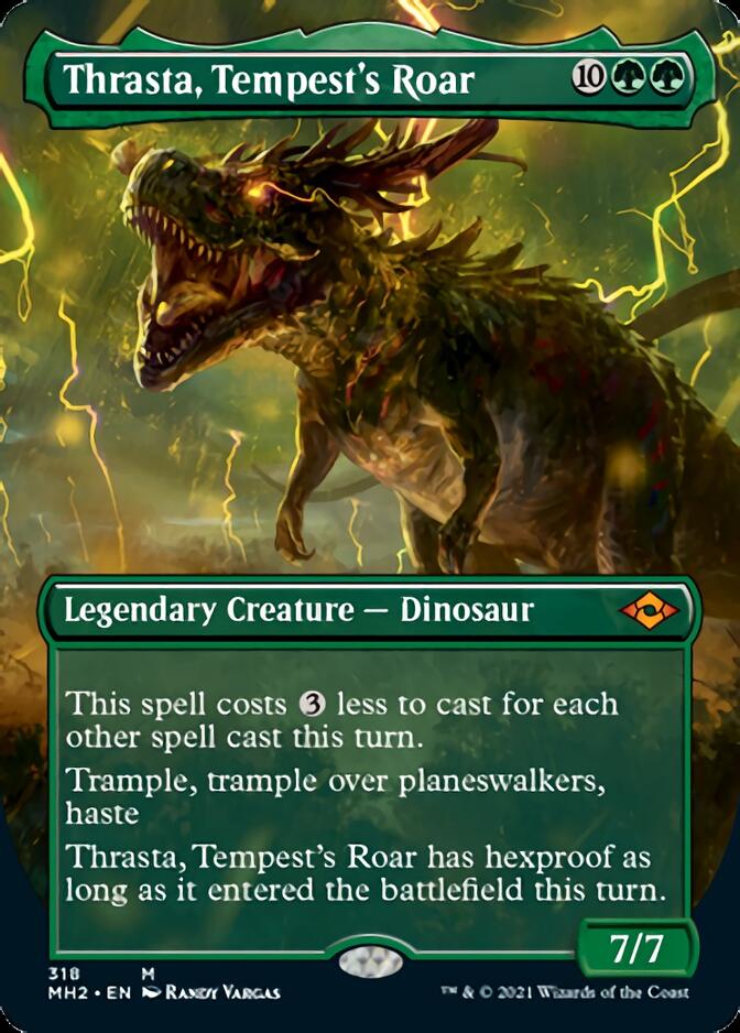 Thrasta, Tempest's Roar (Borderless Alternate Art) [Modern Horizons 2] | Exor Games Truro