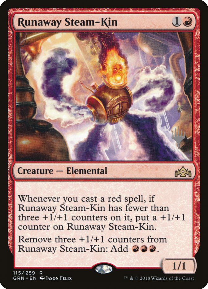 Runaway Steam-Kin (Promo Pack) [Guilds of Ravnica Promos] | Exor Games Truro