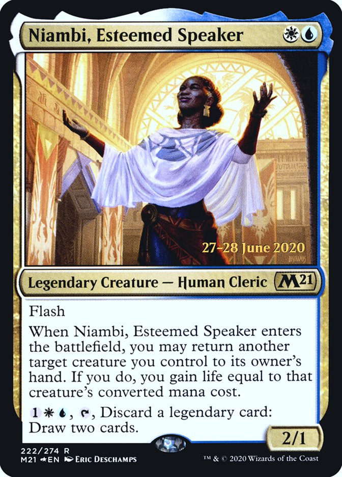 Niambi, Esteemed Speaker [Core Set 2021 Prerelease Promos] | Exor Games Truro