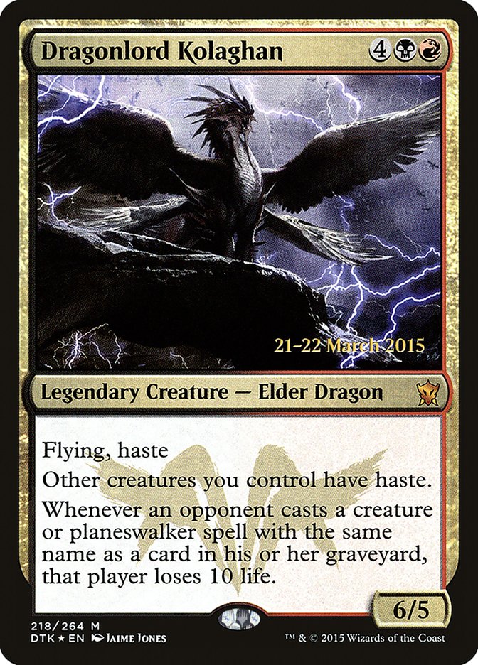 Dragonlord Kolaghan [Dragons of Tarkir Prerelease Promos] | Exor Games Truro