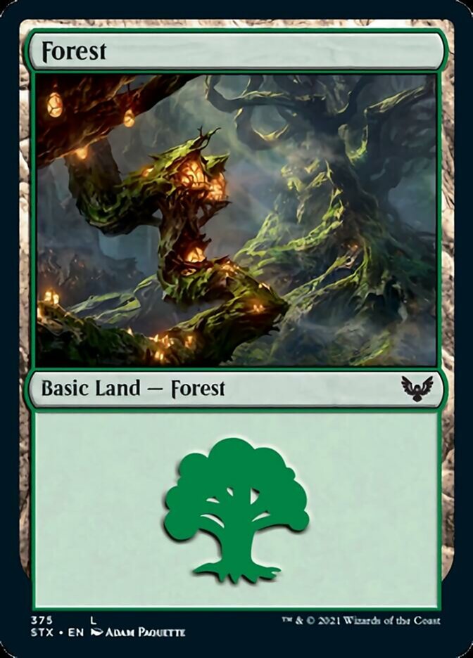 Forest (375) [Strixhaven: School of Mages] | Exor Games Truro