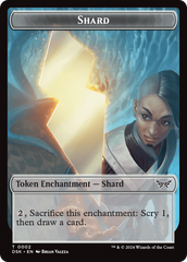 Glimmer // Shard Double-Sided Token [Duskmourn: House of Horror Tokens] | Exor Games Truro