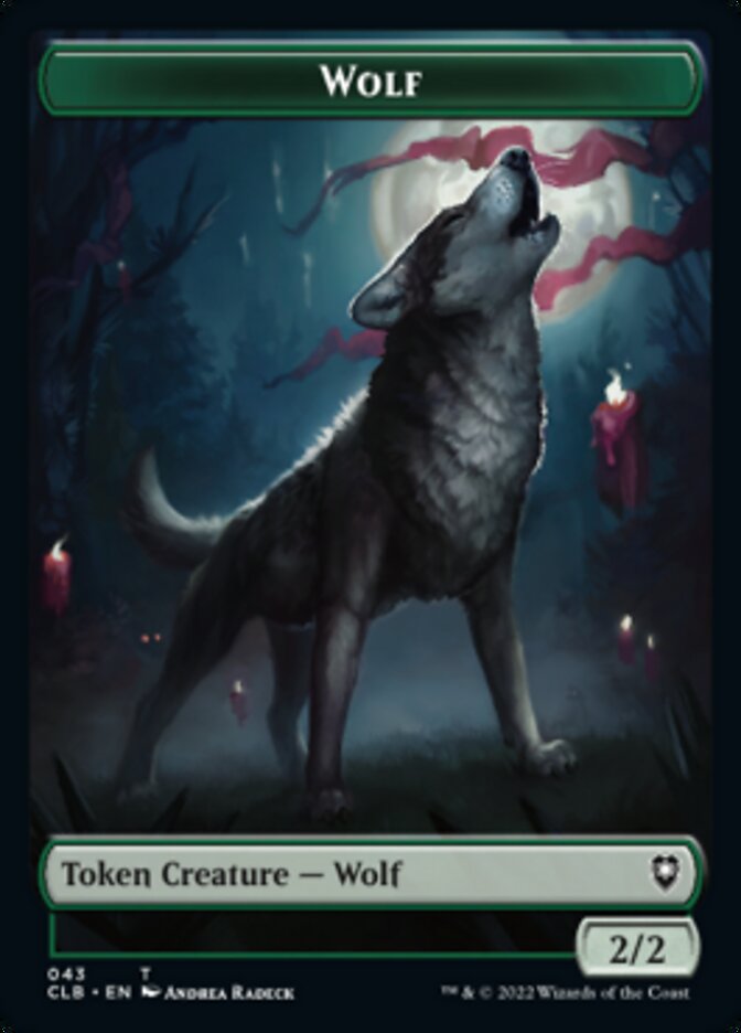 Wolf // Insect Double-Sided Token [Commander Legends: Battle for Baldur's Gate Tokens] | Exor Games Truro