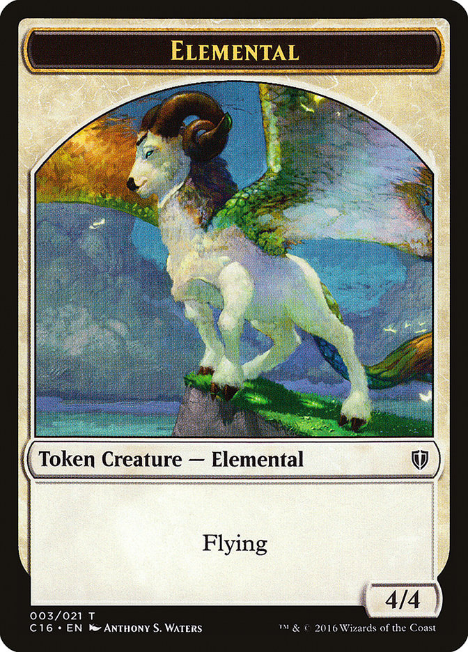 Elemental // Soldier Double-Sided Token [Commander 2016 Tokens] | Exor Games Truro