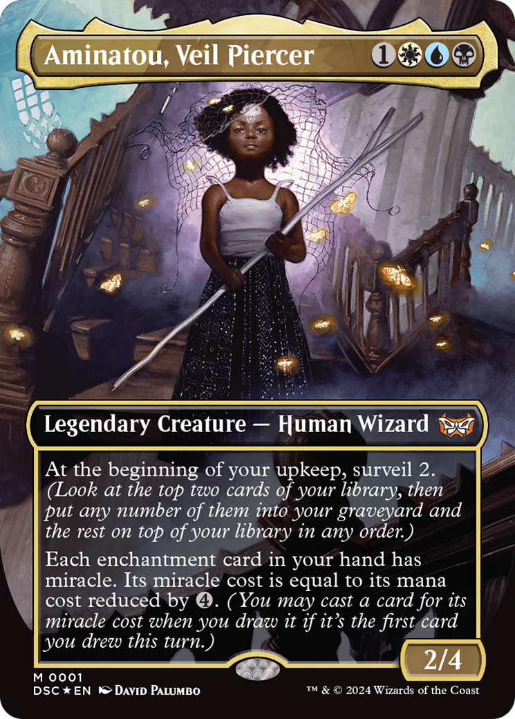 Aminatou, Veil Piercer (Borderless) [Duskmourn: House of Horror Commander] | Exor Games Truro