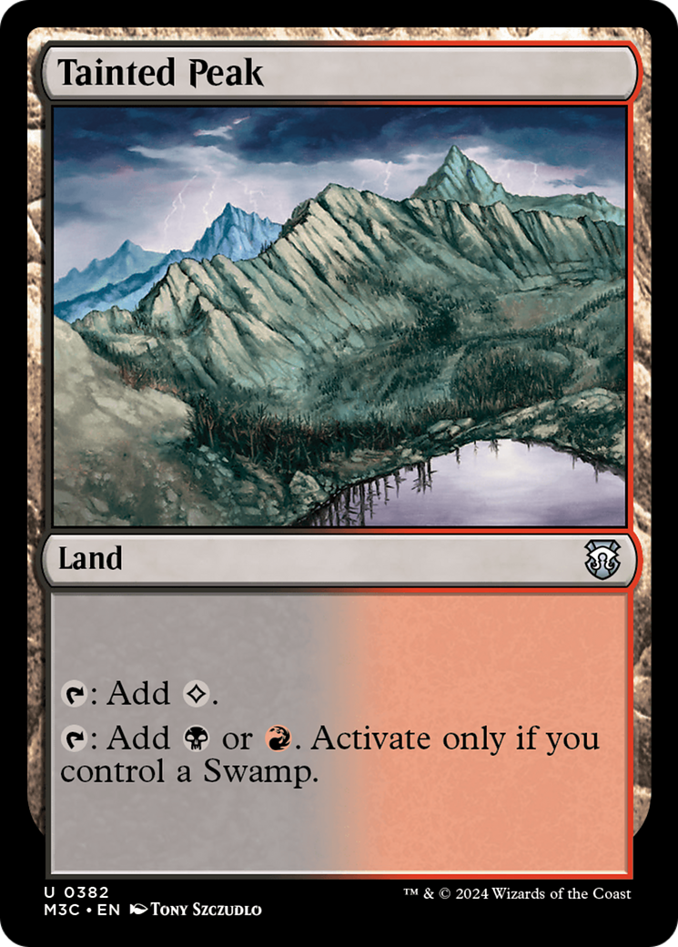 Tainted Peak (Ripple Foil) [Modern Horizons 3 Commander] | Exor Games Truro