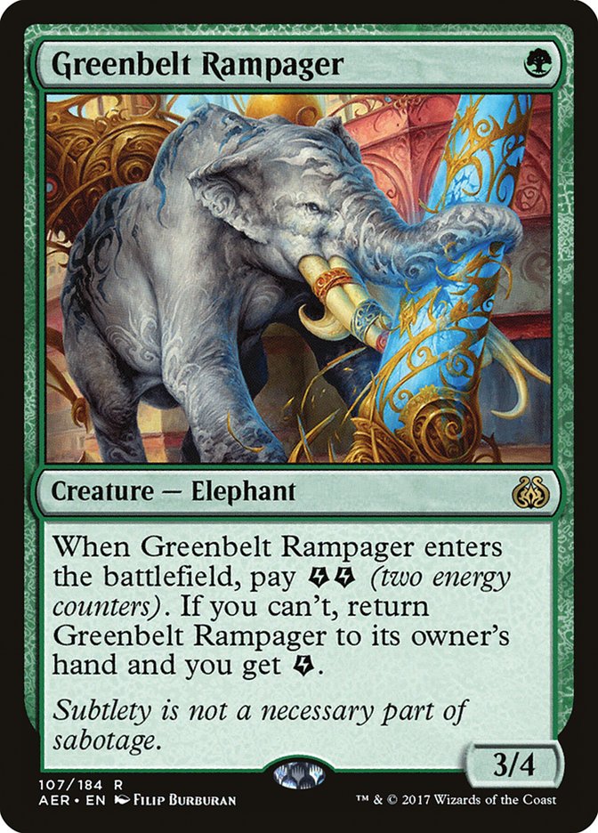 Greenbelt Rampager [Aether Revolt] | Exor Games Truro